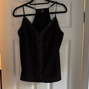 Elegant Black Sequin Women's Top